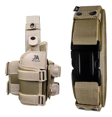 Combo Cinto tático + Coldre de Perna Universal