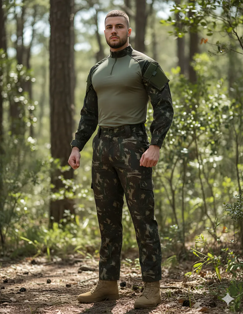 Farda Completa: Combat Shirt + Calça Tática - Exército